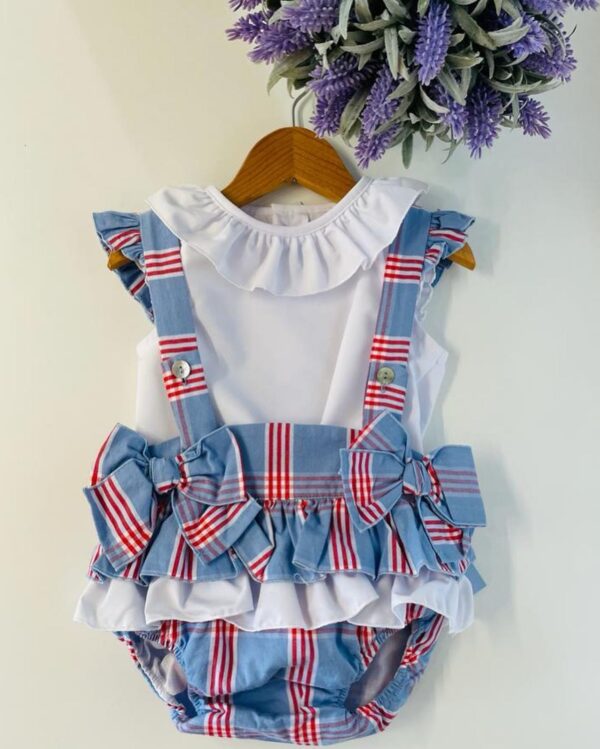 CONJUNTO AZUL CUADROS BABY - Imagen 2