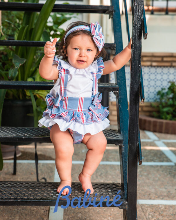 CONJUNTO AZUL CUADROS BABY