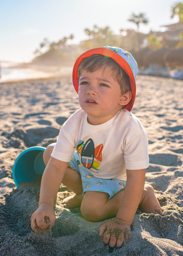 Playera con motivo interactivo de algodón