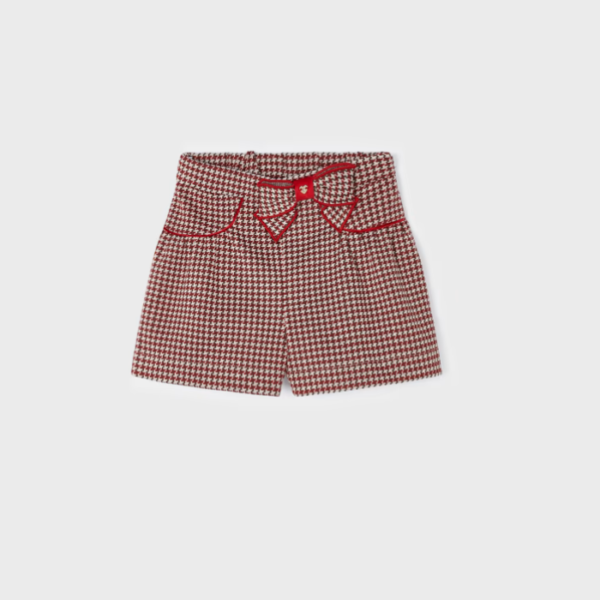 SHORT A CUADROS ROJO