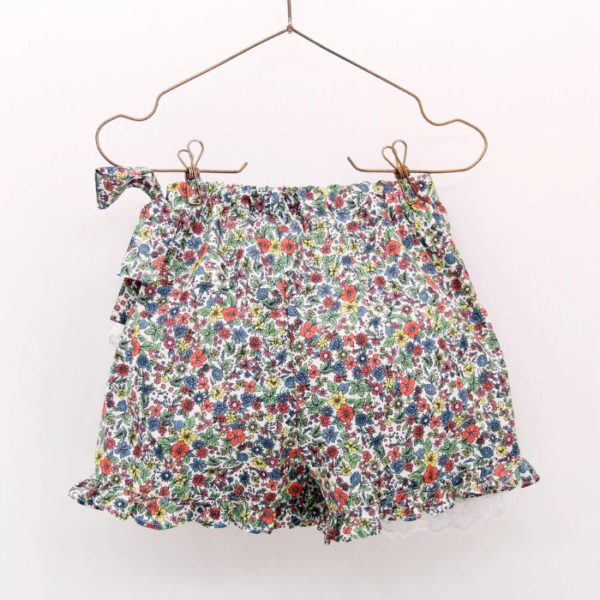 CONJUNTO BLUSA VICHY Y FALDA SHORT FLORES - Imagen 5