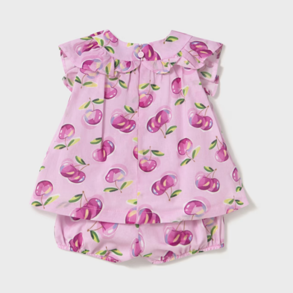 CONJUNTO PANTALÓN BOMBACHO Y BLUSÓN FRUTAS BEBÉ - Imagen 2