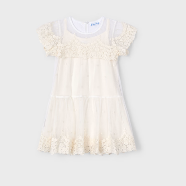 VESTIDO TUL BORDADO NIÑA