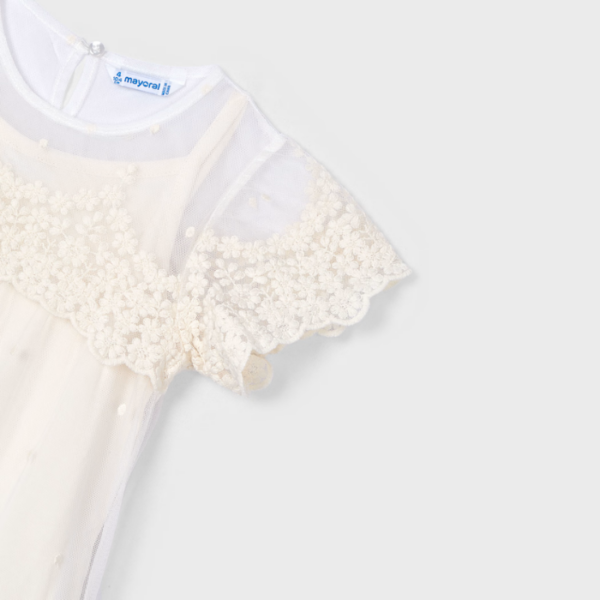 VESTIDO TUL BORDADO NIÑA - Imagen 2