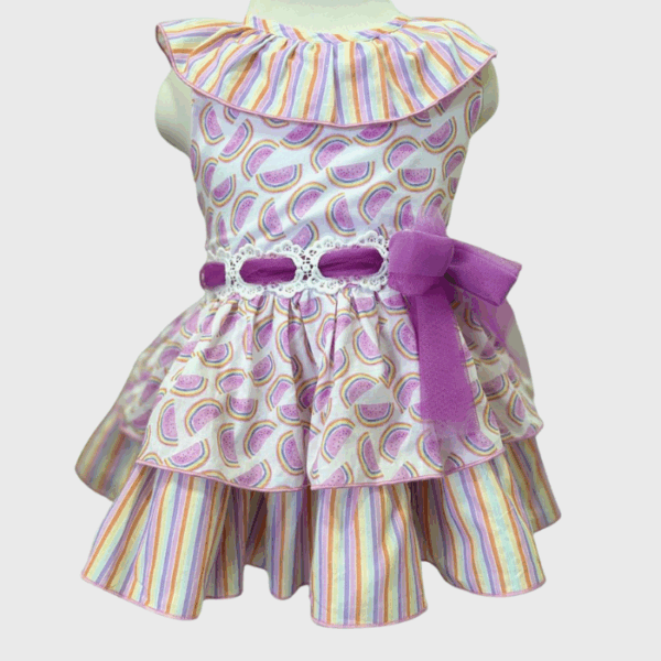 VESTIDO SANDIAS MOÑO LILA