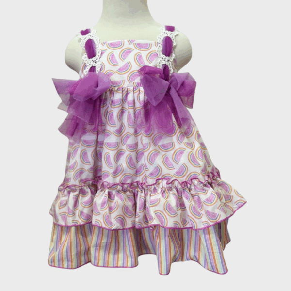 VESTIDO SANDIAS TIRANTES TULL MOÑOS