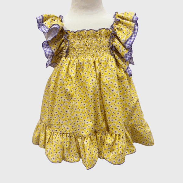 VESTIDO AMARILLO FLORES MARGARITAS
