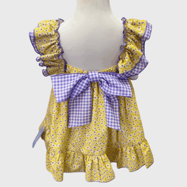 VESTIDO AMARILLO FLORES MARGARITAS - Imagen 2