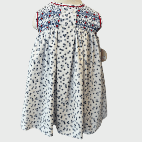 VESTIDO ESTAMPADO MARINO ROJO NIÑA