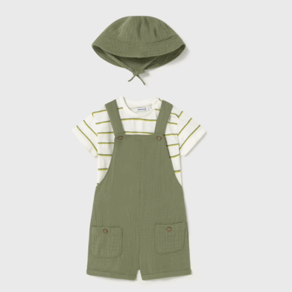 CONJUNTO 3 PIEZAS CON GORRO BEBÉ - Imagen 2