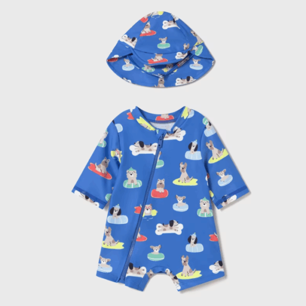 TRAJE DE BAÑO PERRITOS C/GORRO