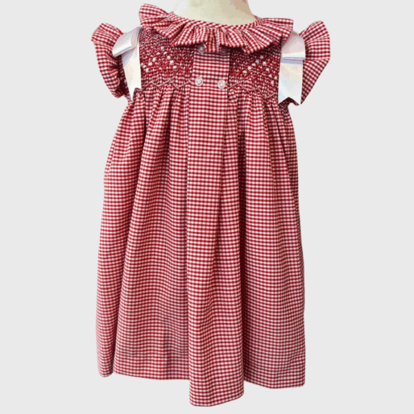 VESTIDO CUADROS ROJO