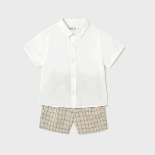 CONJUNTO BERMUDA Y CAMISA VESTIR BEBÉ